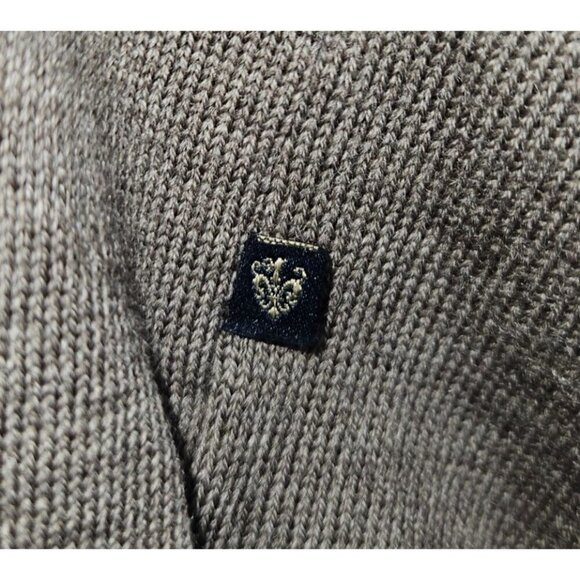 Riley Knit Sweater Merino Wool Womens Size Medium 8 10 Heather Brown V Neck Soft - Picture 4 of 7